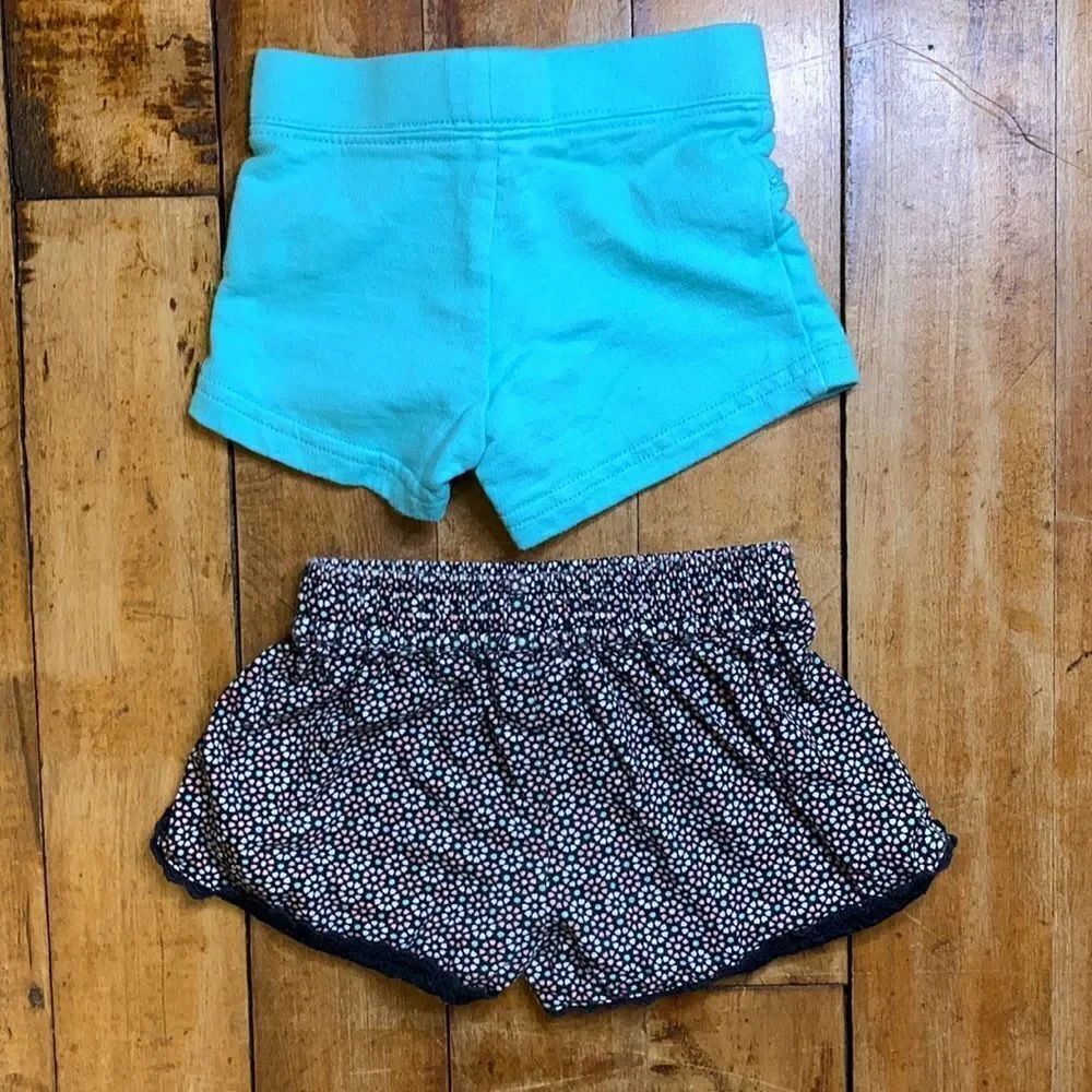 Carters shorts 9 months baby girl shorts bundle blue multicolor summer